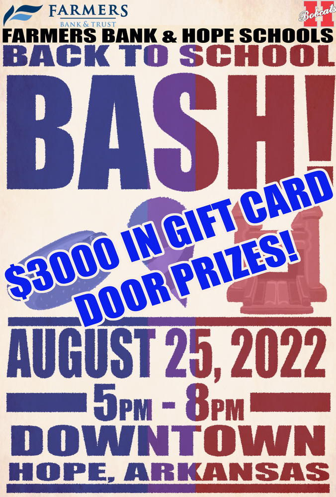 Back To School Bash August 25 Downtown Hope Hope Public Schools