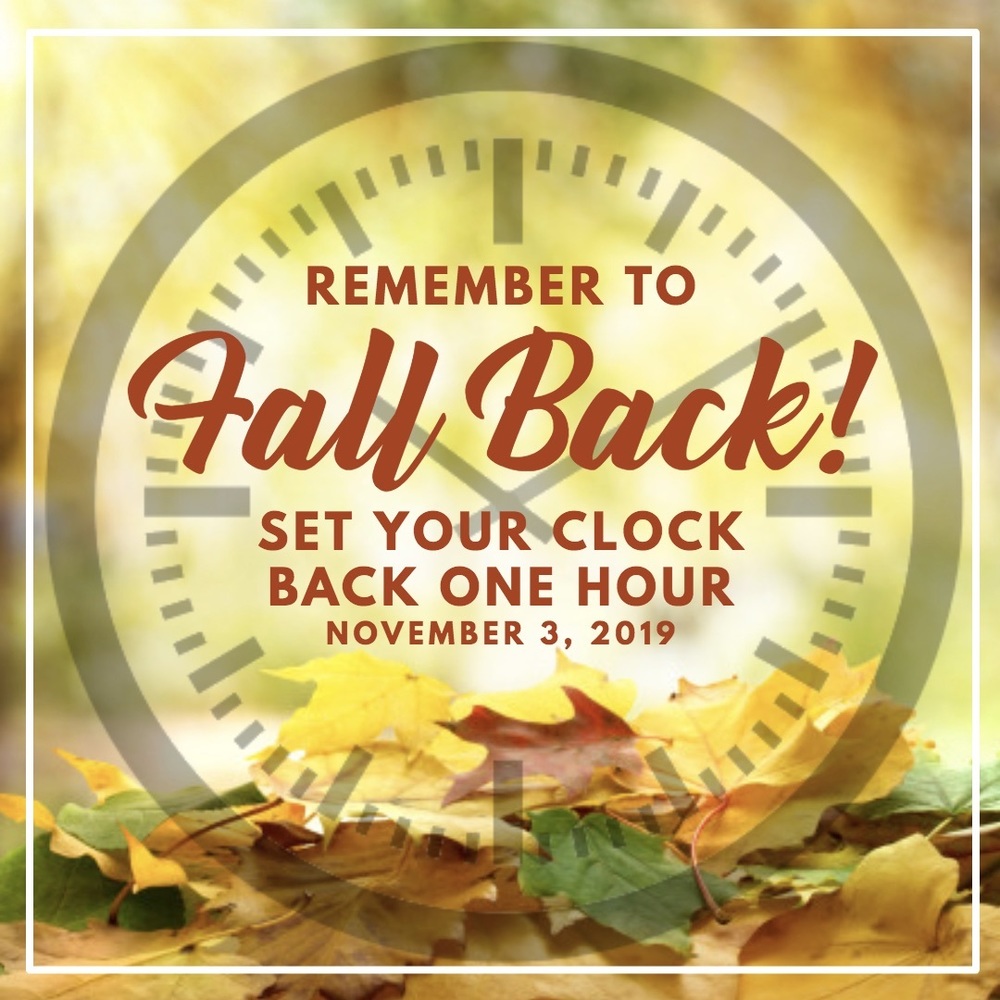 Daylight Savings Time Ends Nov. 3