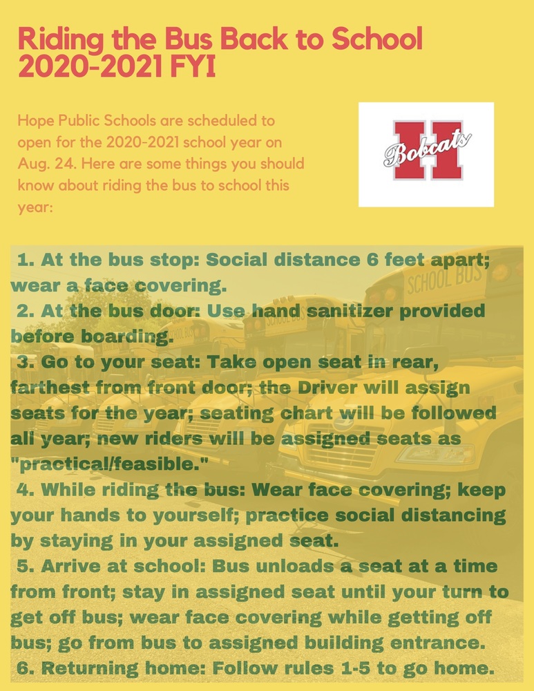 Riding the bus rules for Back to School