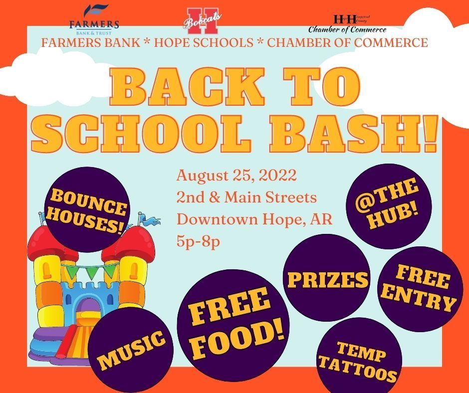 Free Food Fun Music And More Back To School Bash Hope Public Schools