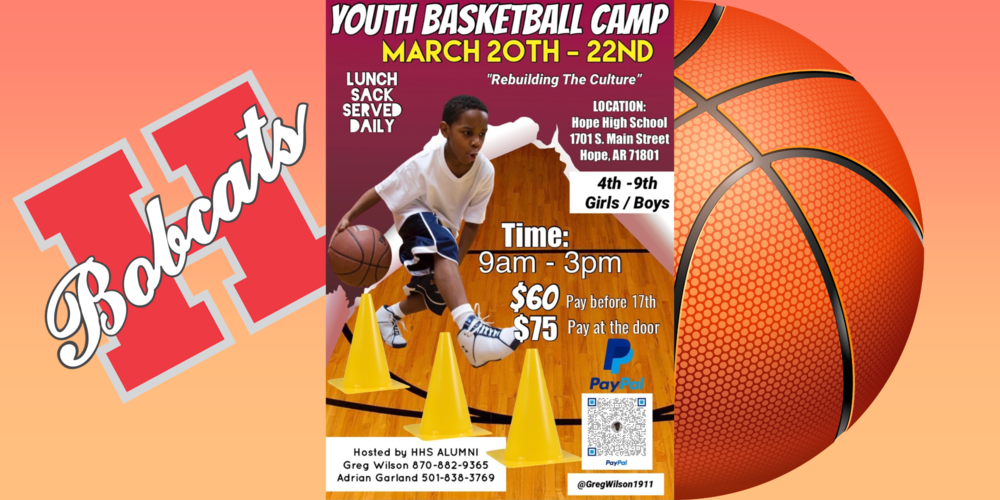 Youth Basketball Camp Offered During Spring Break! Hope Public Schools