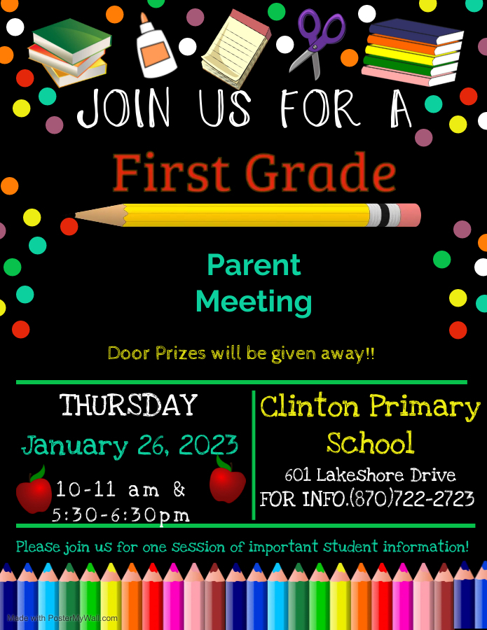 parent meeting 1st grade jan 26
