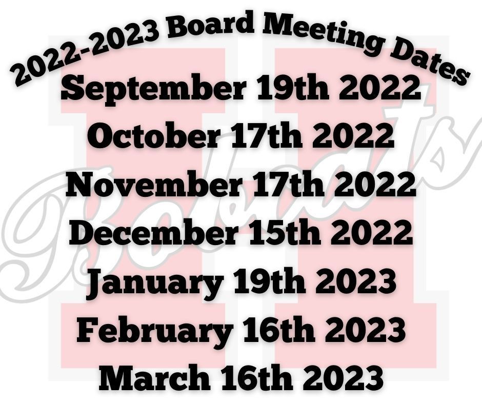 2022-2023 Board Meetings