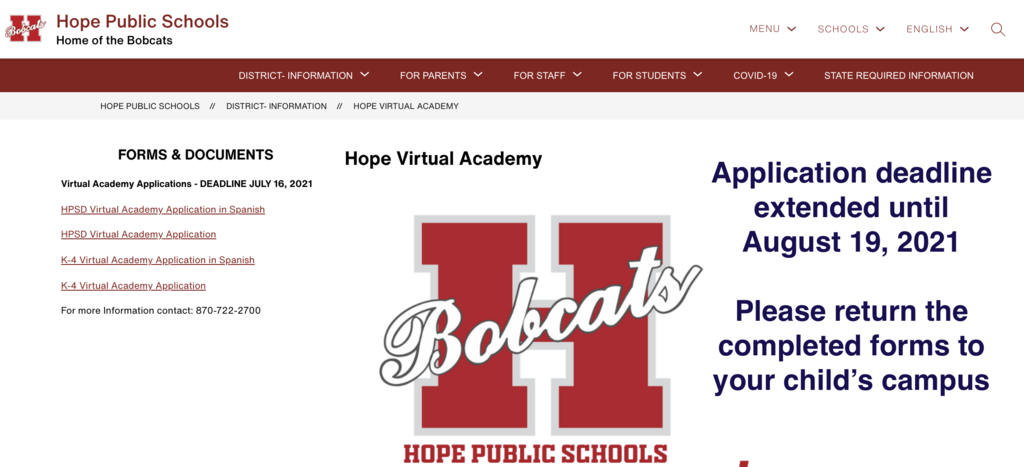 Application extended