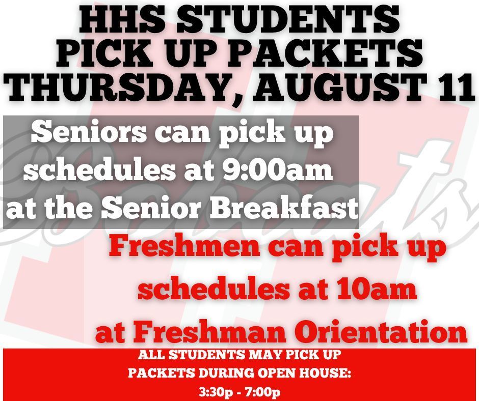 High School Students Pick Up Schedules on Thursday