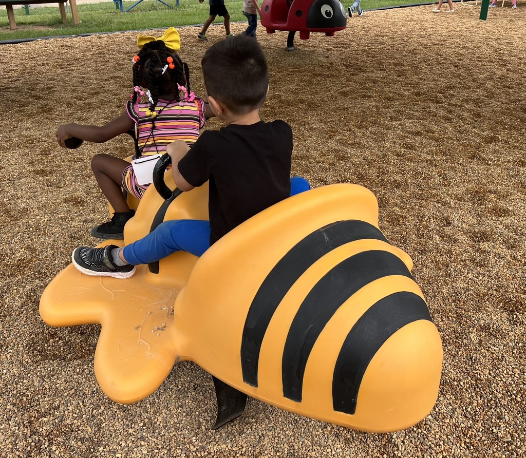 children on bumblebee ride