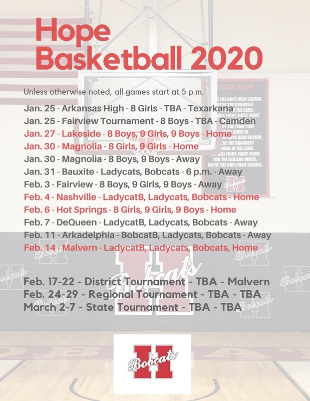 Hope basketball 2020 Hope High School