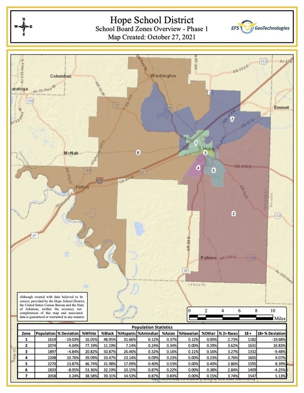 Maps announced for HPS board zones | Hope Public Schools